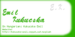 emil kukucska business card